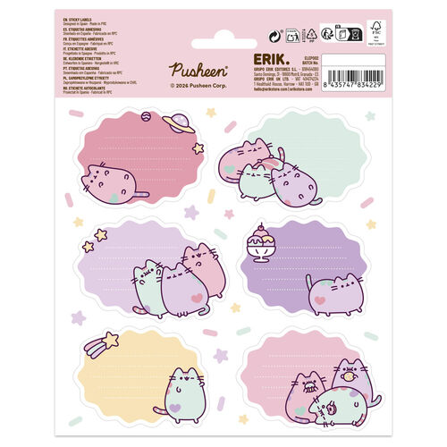 Pusheen premium adhesive labels