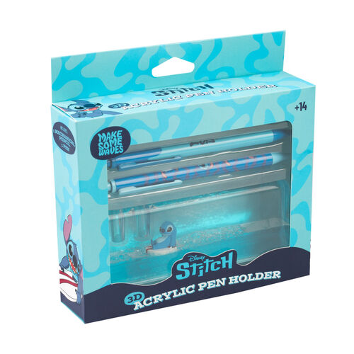 Base acrilica + lapiz y boligrafo Stitch Disney