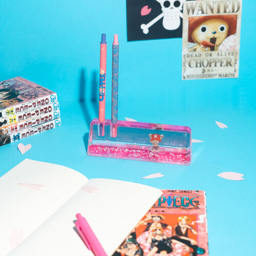 Base acrilica + lapiz y boligrafo Chopper One Piece