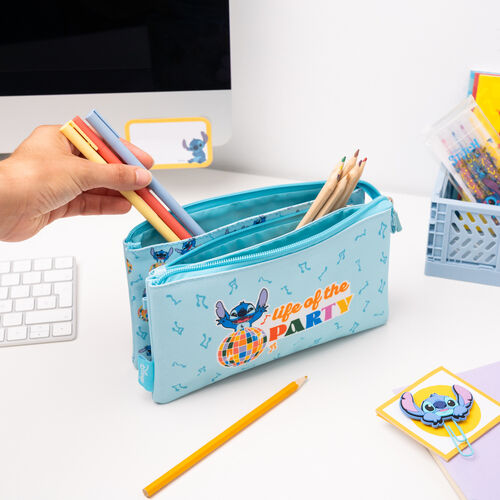 Disney Stitch triple pencil case