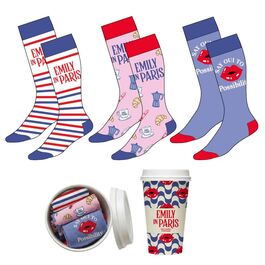 Emily in Paris assorted adult 3 socks set