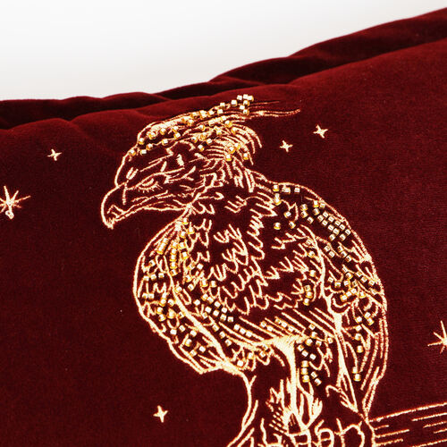 Harry Potter Fawkes velvet cushion