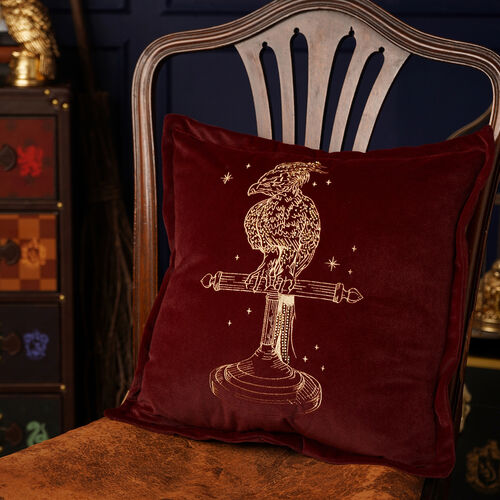 Harry Potter Fawkes velvet cushion