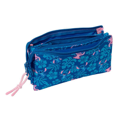 Disney Stitch & Angel triple pencil case
