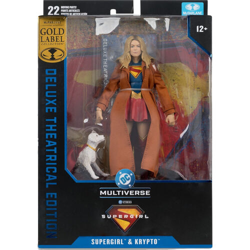 Figura Supergirl & Kripto Gold Label Collection Deluxe Theatrical Edition Supergirl DC Comics 18cm