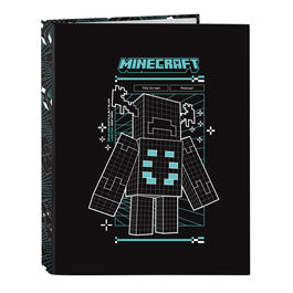 Minecraft Screen A4 cardboard 4 rings binder