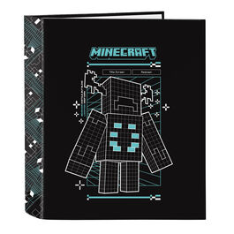Minecraft Screen A4 cardboard 4 rings binder
