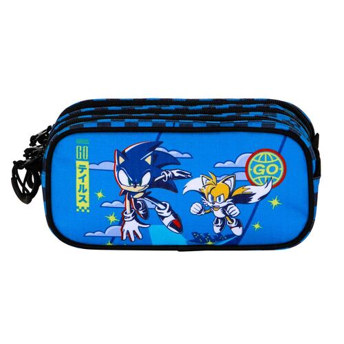 Sonic the Hedgehog triple pencil case