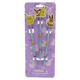 Pokemon Flowers set 3 pencils