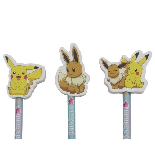 Pokemon Flowers set 3 pencils