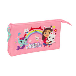 Gabby's Dollhouse triple pencil case
