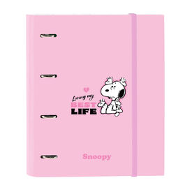Snoopy A4 cardboard 4 rings binder with sheets