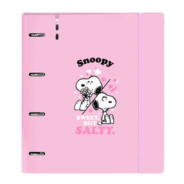Snoopy A4 cardboard 4 rings binder with sheets