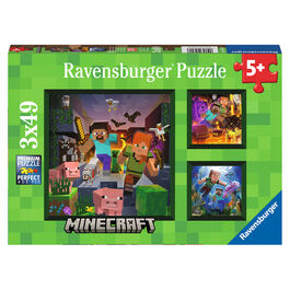 Minecraft puzzle 3x49pcs