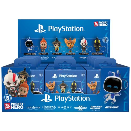 Llavero figura sorpresa Pocket Hero PlayStation 5,5cm surtido
