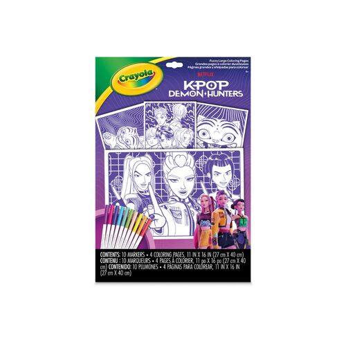 Maxi posters velvet con 10 rotuladores Kpop Demon Hunters