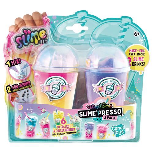 Set 2 vasos bebidas Slime surtido