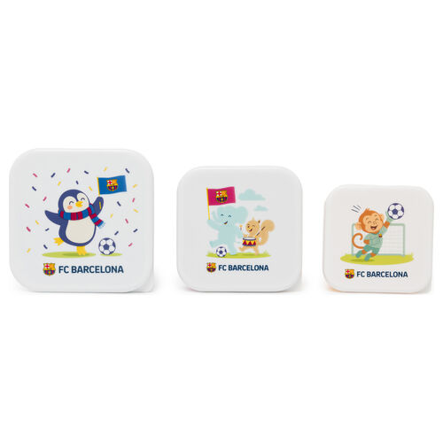 F.C. Barcelona 3 lunch boxes set
