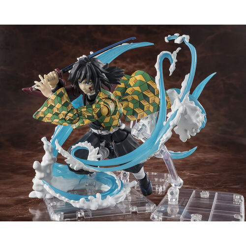 Figura Tanjiro Kamado and Giyu Tomioka Water Breathing Effect Demon Slayer 15.5cm