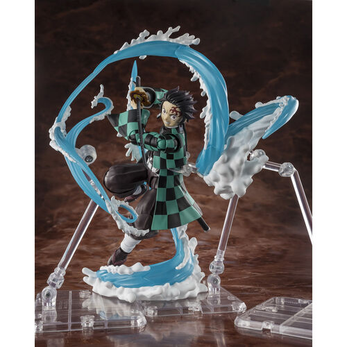 Figura Tanjiro Kamado and Giyu Tomioka Water Breathing Effect Demon Slayer 15.5cm