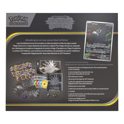 Estuche cartas Entrenador Elite Expansion Megaevolucion Oscuridad Absoluta Pokemon español