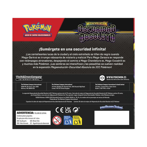 Sobre cartas Expansion Megaevolucion Oscuridad Absoluta Julio 2026 Pokemon español surtido