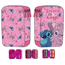 Disney Angel & Stitch triple pencil case