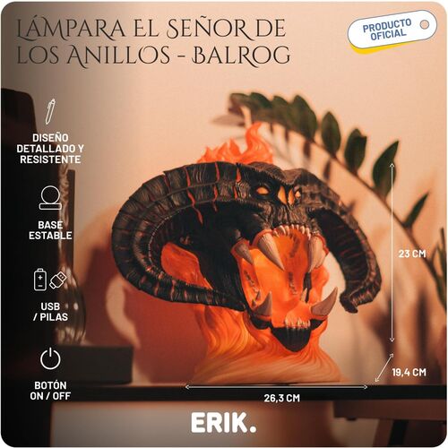 Lampara Balrog El Señor de los Anillos