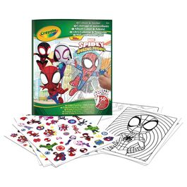 Libro colorear + stickers Spidey Marvel     