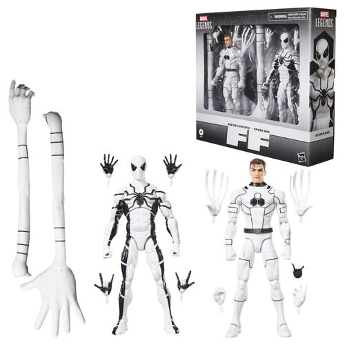 Set 2 figuras Mister Fantastic & Spiderman Los Cuatro Fantasticos Marvel Legends Series 15cm