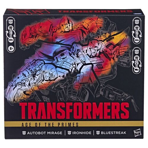 Transformers Age of the Primes Atobot Mirage & Ironhide & Bluestreak set 3 figures 13-15cm