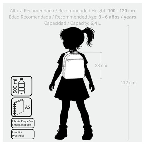 Mochila Beach & Love Stitch Disney 28cm