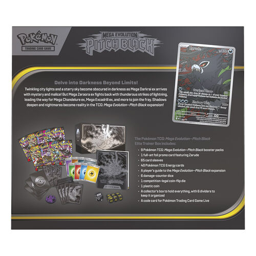 Estuche cartas Entrenador Elite Expansion Megaevolucion Oscuridad Absoluta Pokemon Ingles