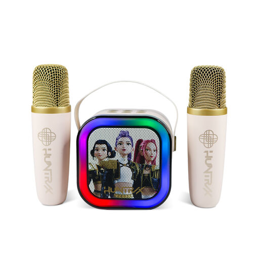 Altavoz Karaoke 2 Micrófonos Cream Wireless  Kpop Demon Hunter