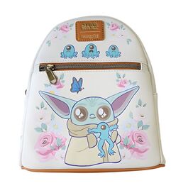 Mochila Star Wars Lucas Grogu With Frogs Brown Trim Loungefly 26cm 