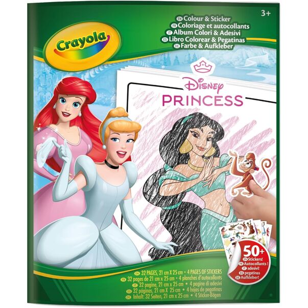 Set Libro para Colorear + Stickers Princesas Disney Crayola