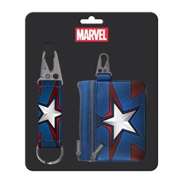 Set monedero + llavero Capitan America Marvel