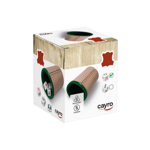 Leather Dicecup and 5 Poker dice