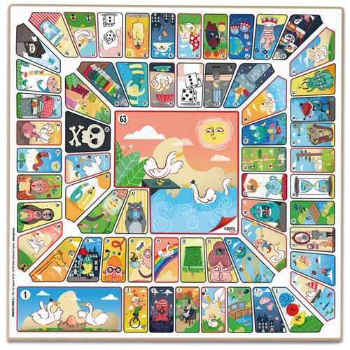Tablero Parchis & Oca madera con accesorios