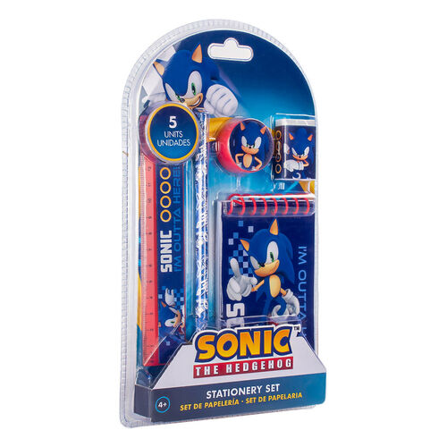 Set papeleria Sonic the Hedgehog 5pzs