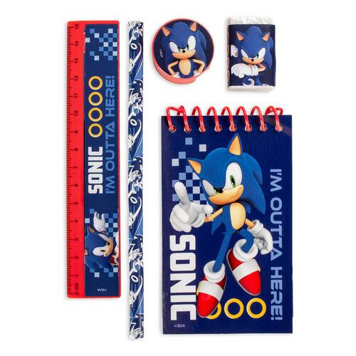 Set papeleria Sonic the Hedgehog 5pzs