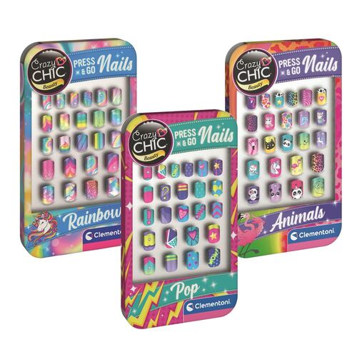 Set uñas postizas Press & Go Nails Mixed Style Lovely Makeup Crazy Chic