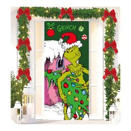 Decoracion puerta Grinch