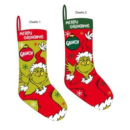 Calcetin decoracion Navidad Grinch surtido