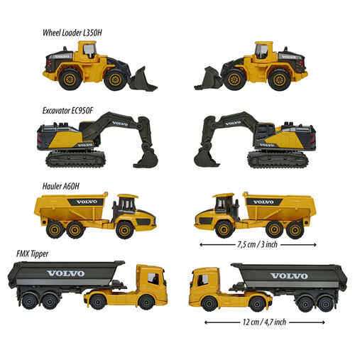 Volvo set 5 construction vehicles