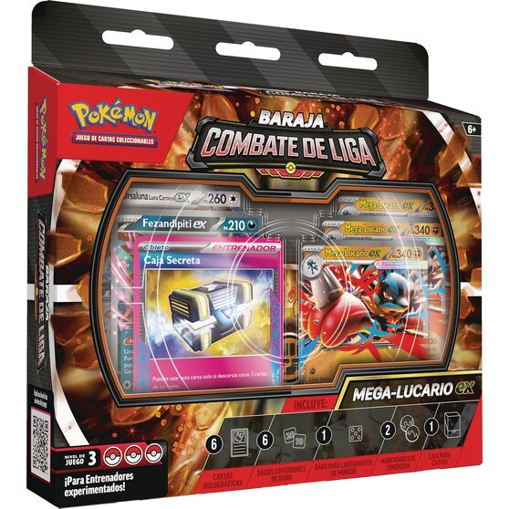 Baraja cartas Combate de Liga de Mega-Lucario ex de JCC Pokemon español