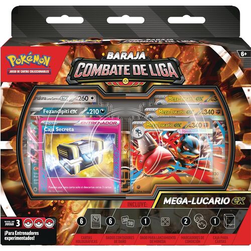 Baraja cartas Combate de Liga de Mega-Lucario ex de JCC Pokemon español