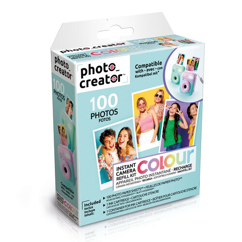Set camara instantanea papel colores Photo Creator