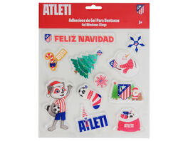 Pegatinas gel navidad ventana Atletico de Madrid 