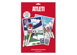 Set colorear numeros sobre Atletico de Madrid 